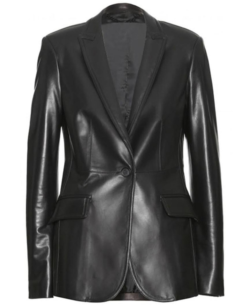 Captain America The Winter Soldier Natasha Romanoff Leather Blazer