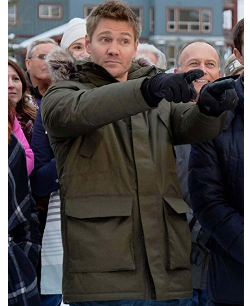 Chad Michael Murray Love In Winterland Green Coat