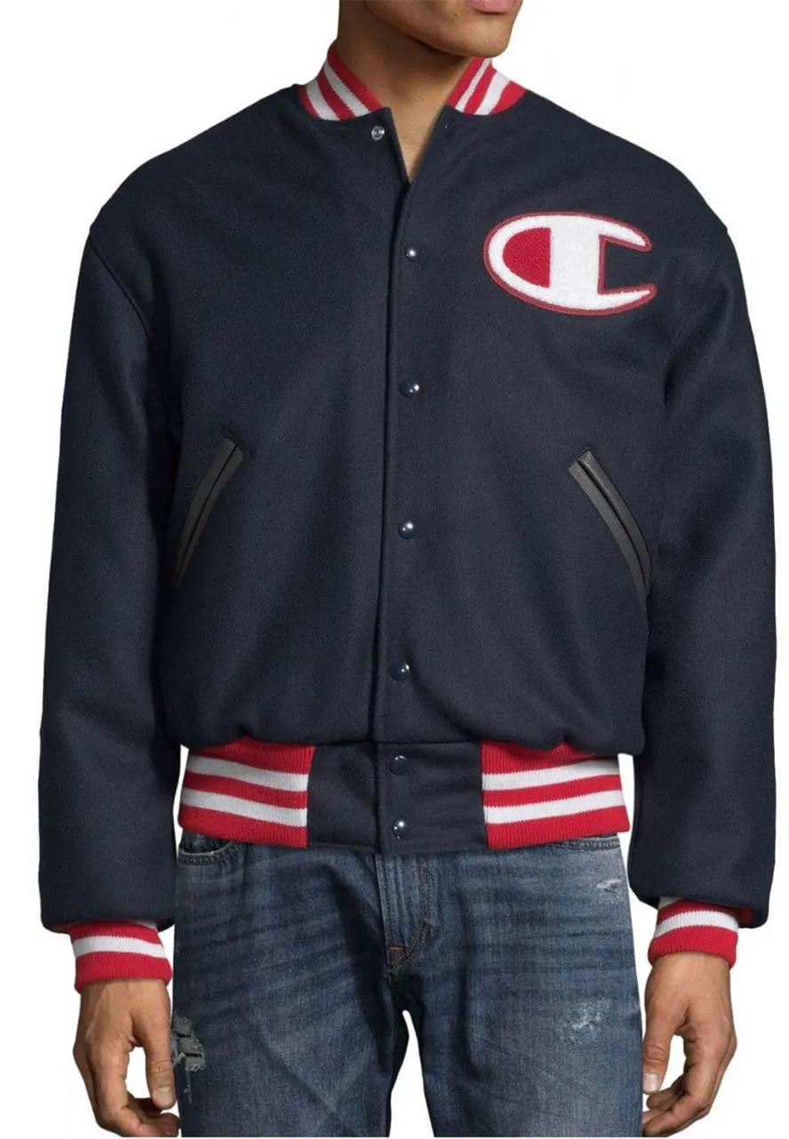 Champion Exclusive Life Blue Varsity Jacket