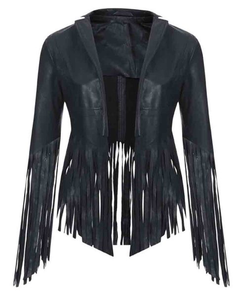 Cheryl Cole Fringed Leather Jacket