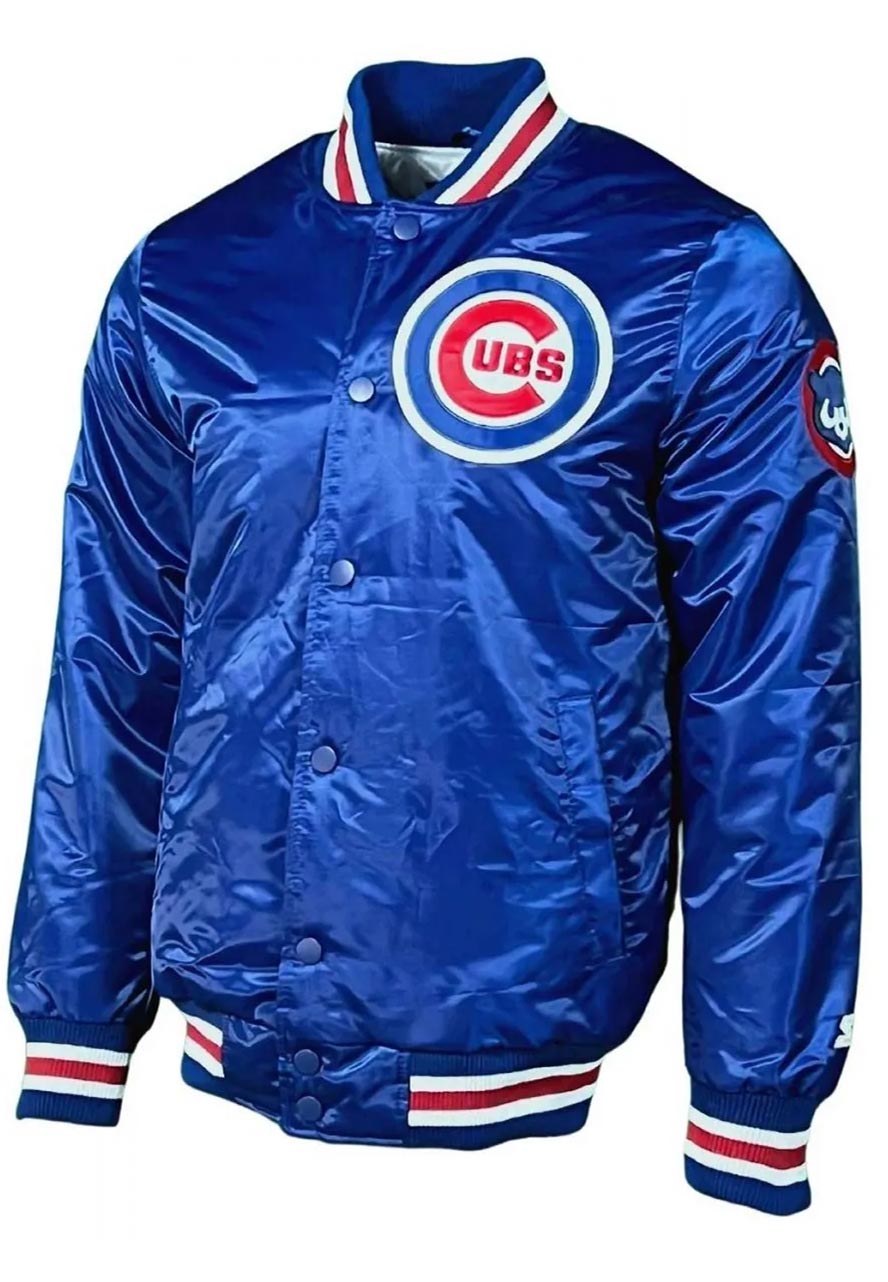 Chicago Cubs Blue Satin Jacket