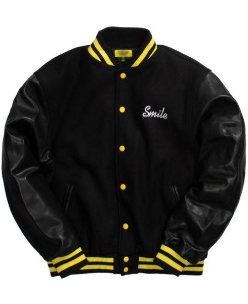 Chinatown Market Smile Black Varsity Jacket
