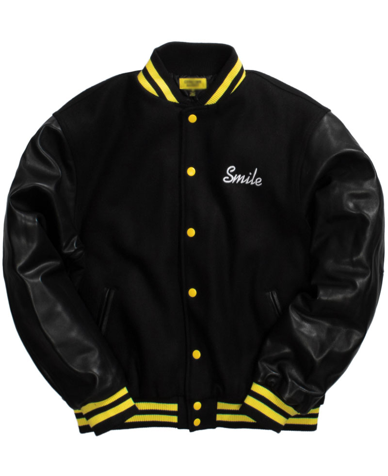 Chinatown Market Smile Black Varsity Jacket
