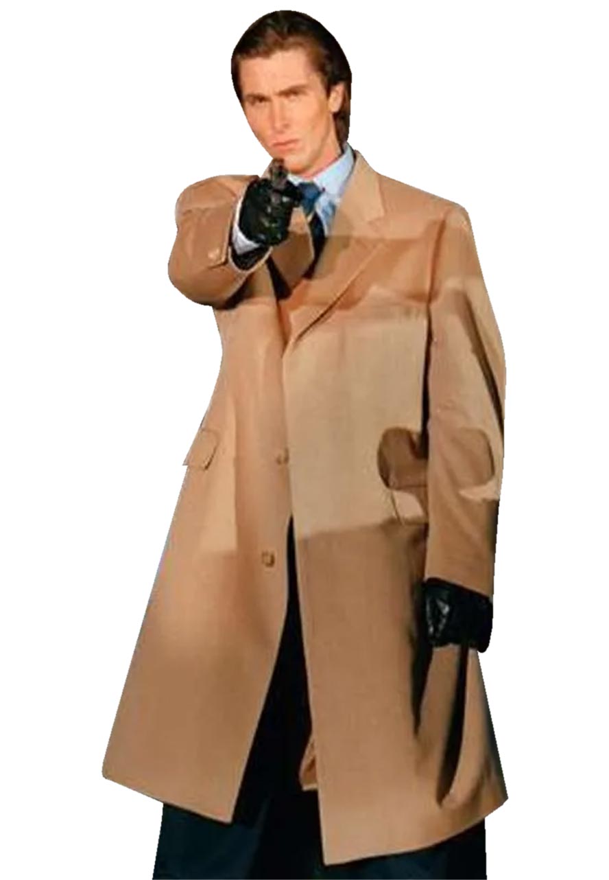 Christian Bale American Psycho Brown Coat