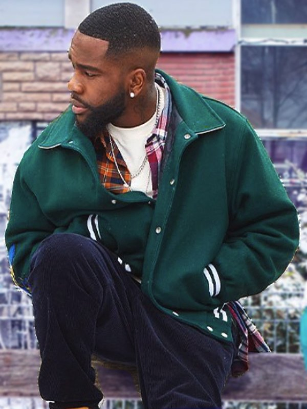 Christmas Flow Tayc Green Bomber Jacket