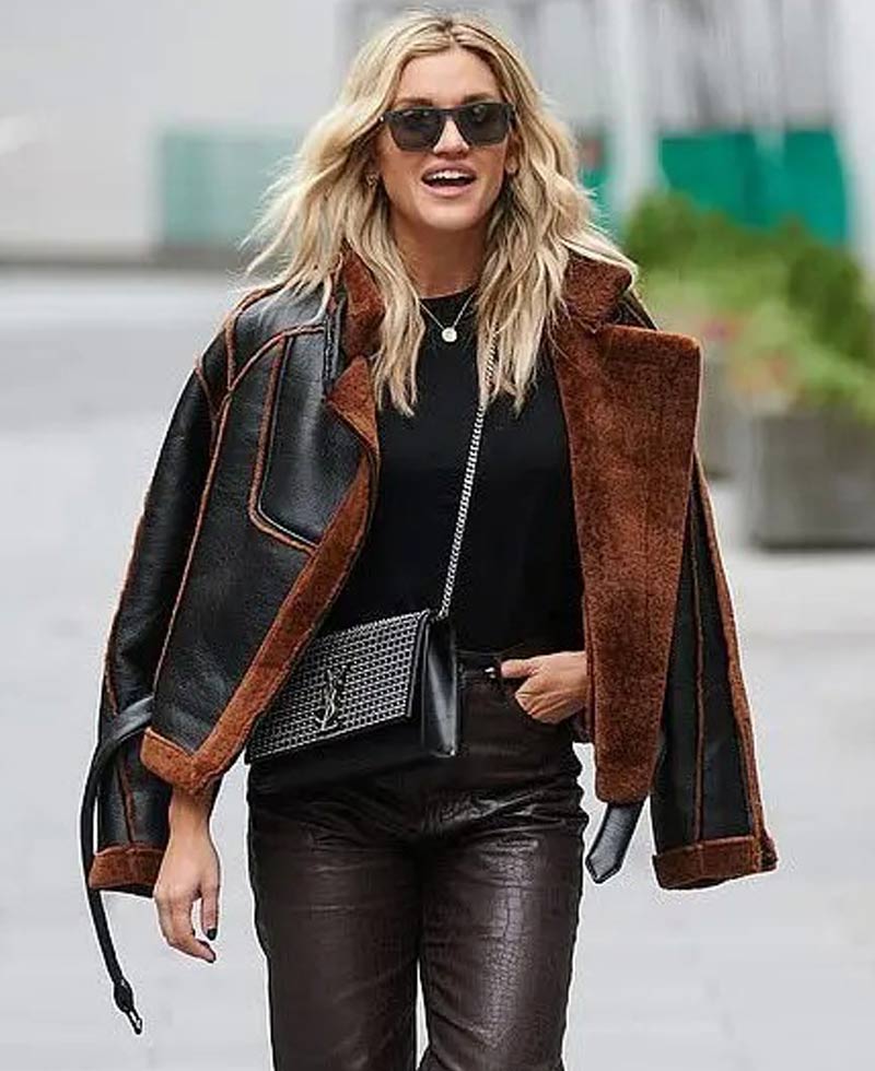 Ashley Roberts Christmas Leather Jacket