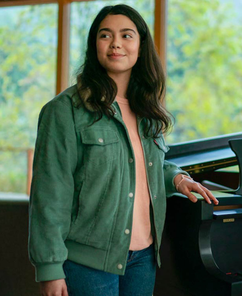 Auli'i Cravalho All Together Now Corduroy Green Jacket