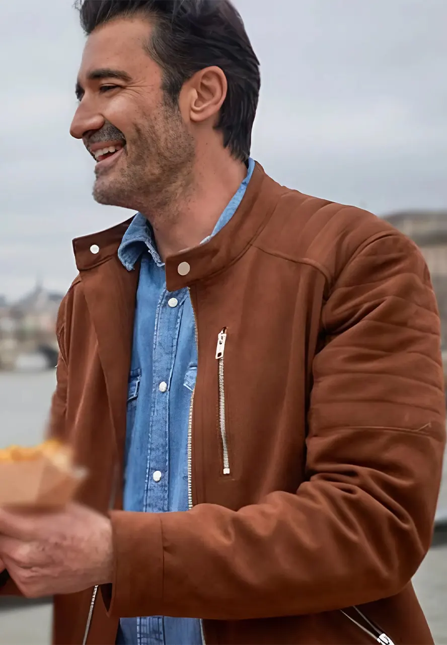 Crimes Of Fashion Killer Clutch Gilles Marini Brown Jacket