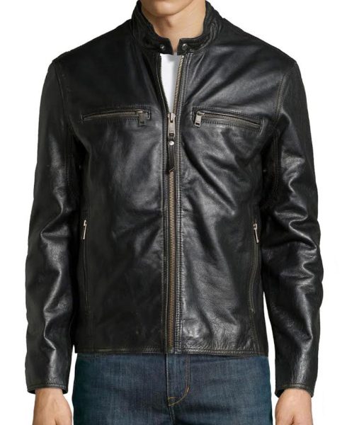 Daddy's Home Mark Wahlberg Black Leather Jacket