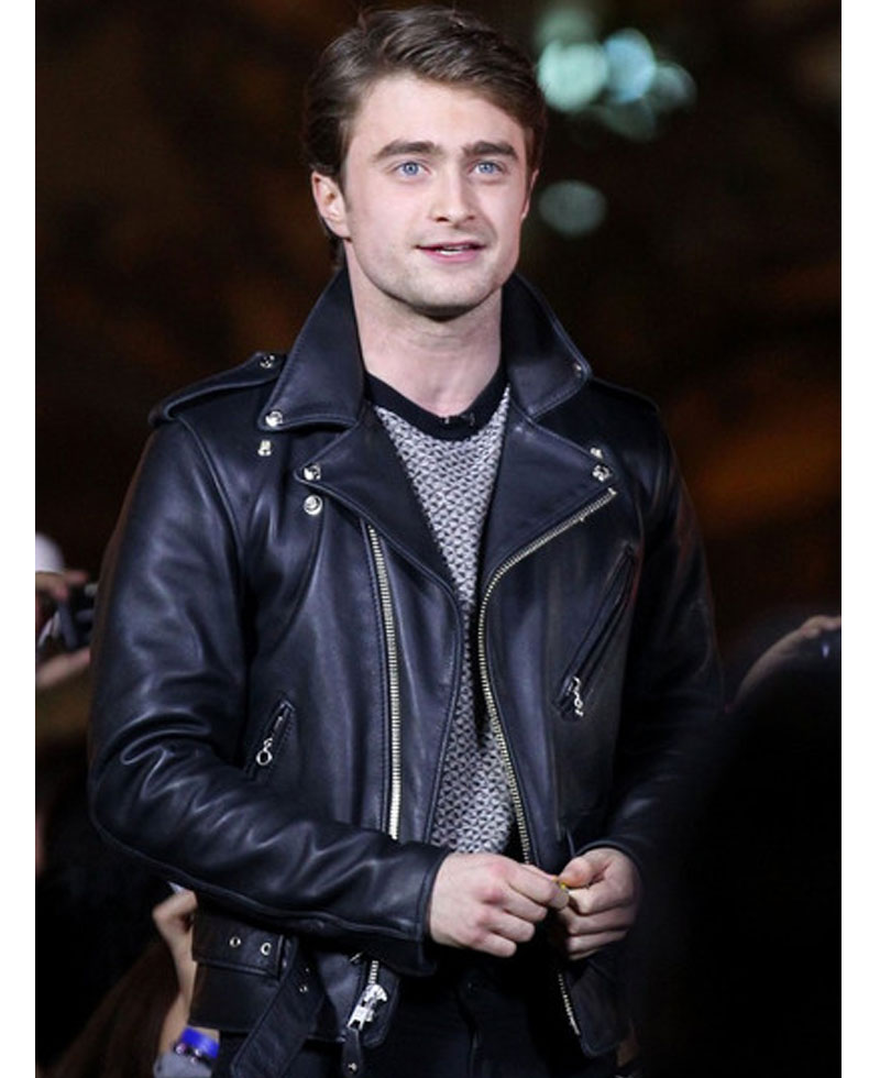 Daniel Radcliffe Motorcycle Black Leather Jacket