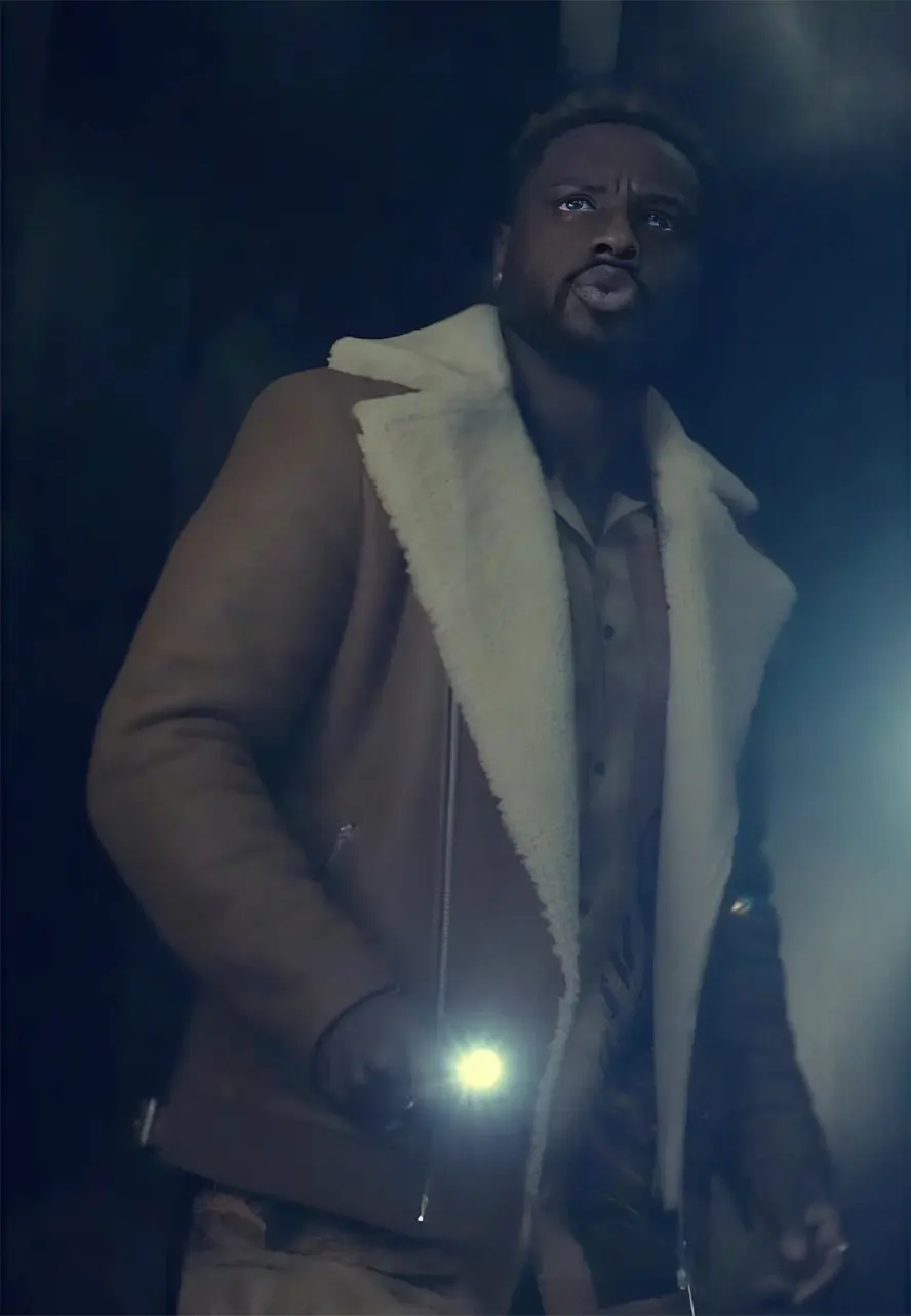 Dark Matter Dayo Okeniyi Brown Jacket