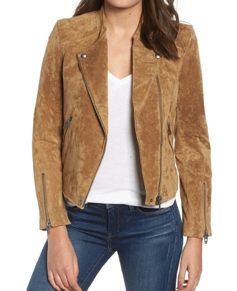 Linda Cardellini Dead To Me Suede Leather Jacket