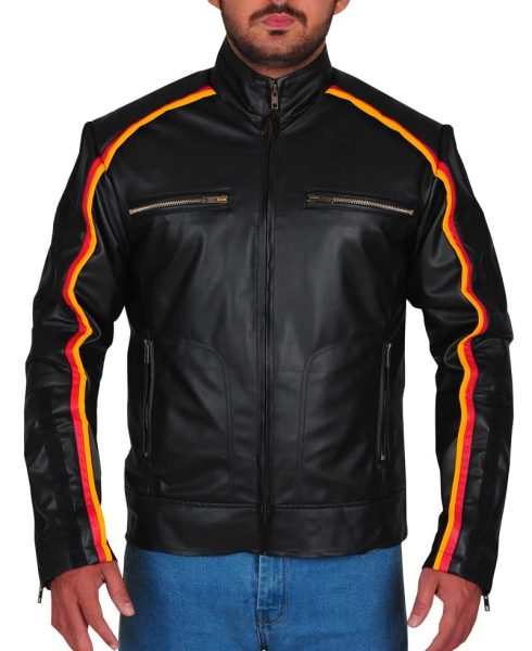 Dean Ambrose Striped Leather Jacket