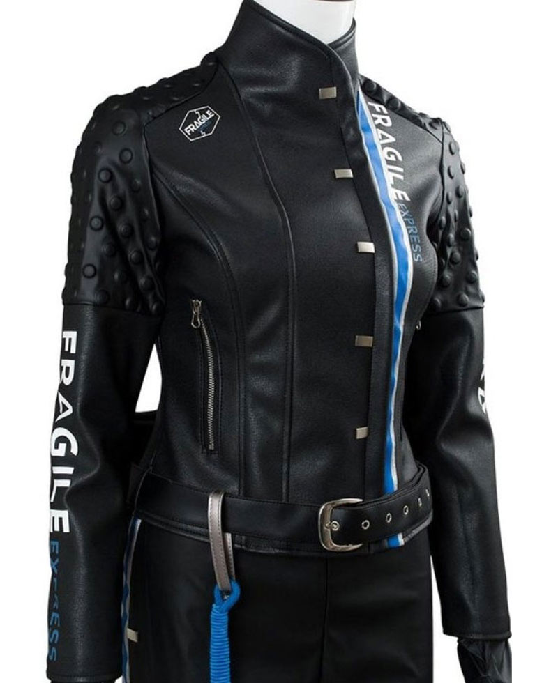 Death Stranding Fragile Express Black Leather Jacket