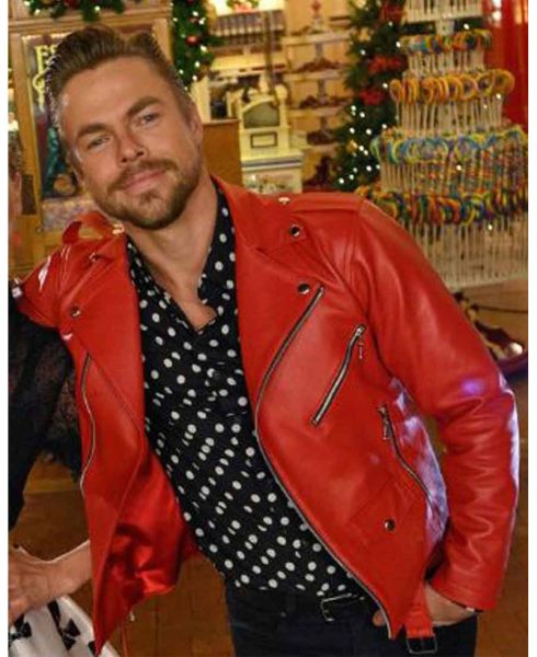 Derek Hough Magical Holiday Celebration Motorcycle Leather Jacket