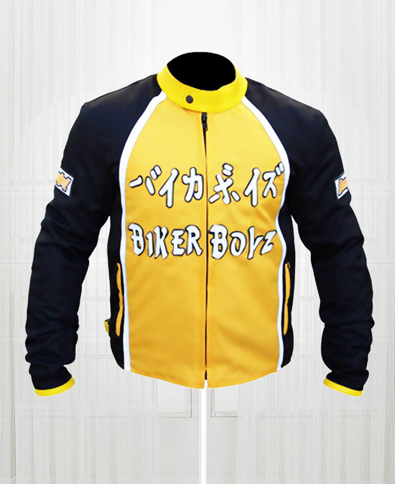 Biker Boyz Yellow and Black Leather Jacket