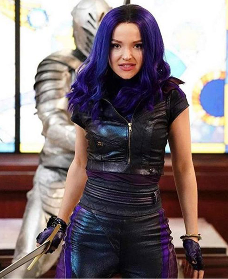 Descendants 3 Dove Cameron Black Leather Vest