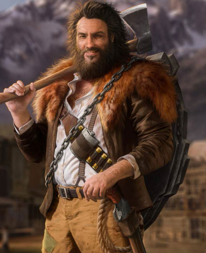 Desperados 3 Hector Mendoza Fur Shawl Collar Leather Jacket