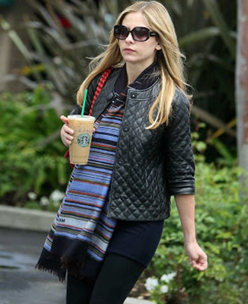 Sarah Michelle Gellar Diamond Quilted Jacket