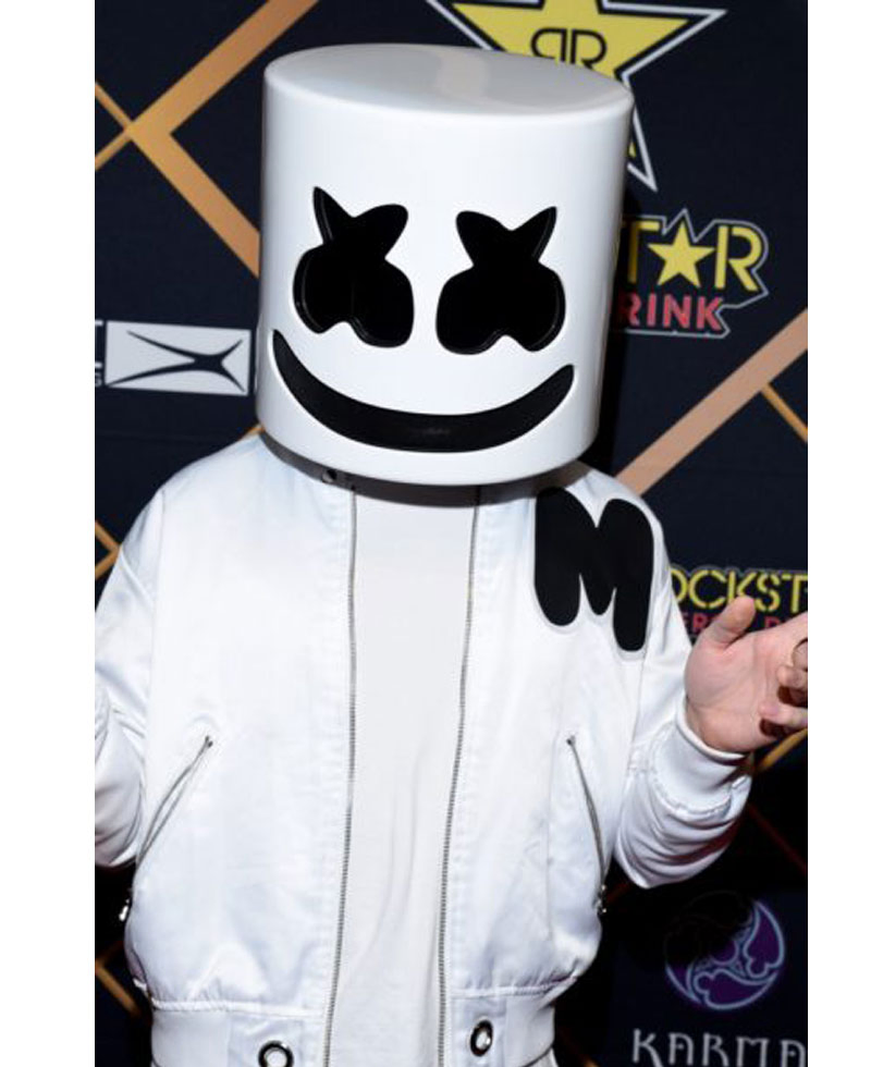DJ Marshmello White Bomber Jacket