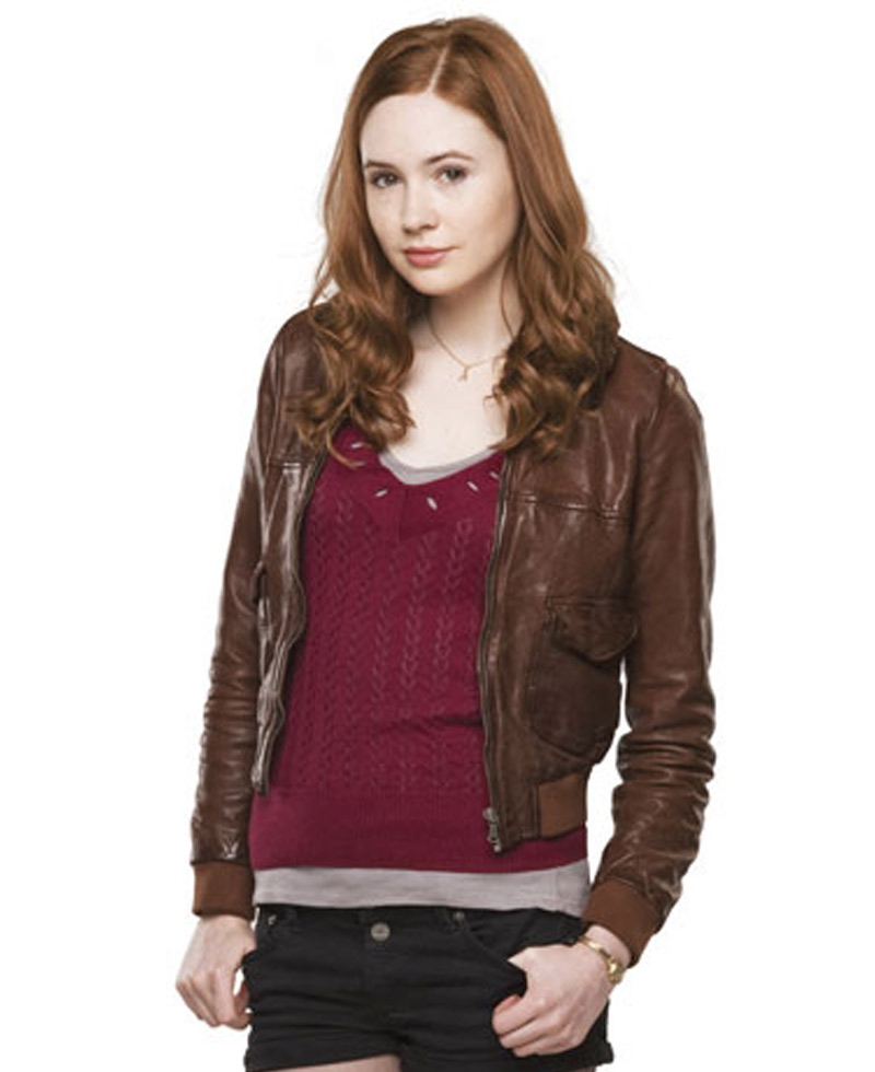 Karen Gillan Doctor Who Amy Pond Brown Jacket