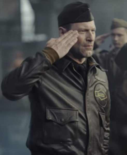 Ed Skrein Midway A2 Flight Brown Leather Jacket