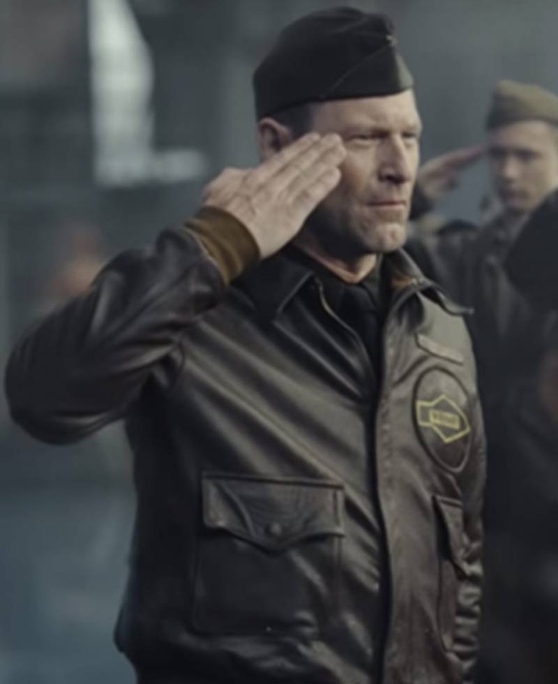 Ed Skrein Midway A2 Flight Brown Leather Jacket