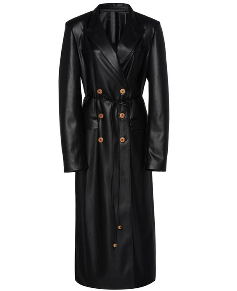 Dynasty Elizabeth Gillies Leather Coat