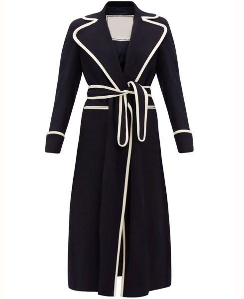 Dynasty S03 Elizabeth Gillies Belted Coat