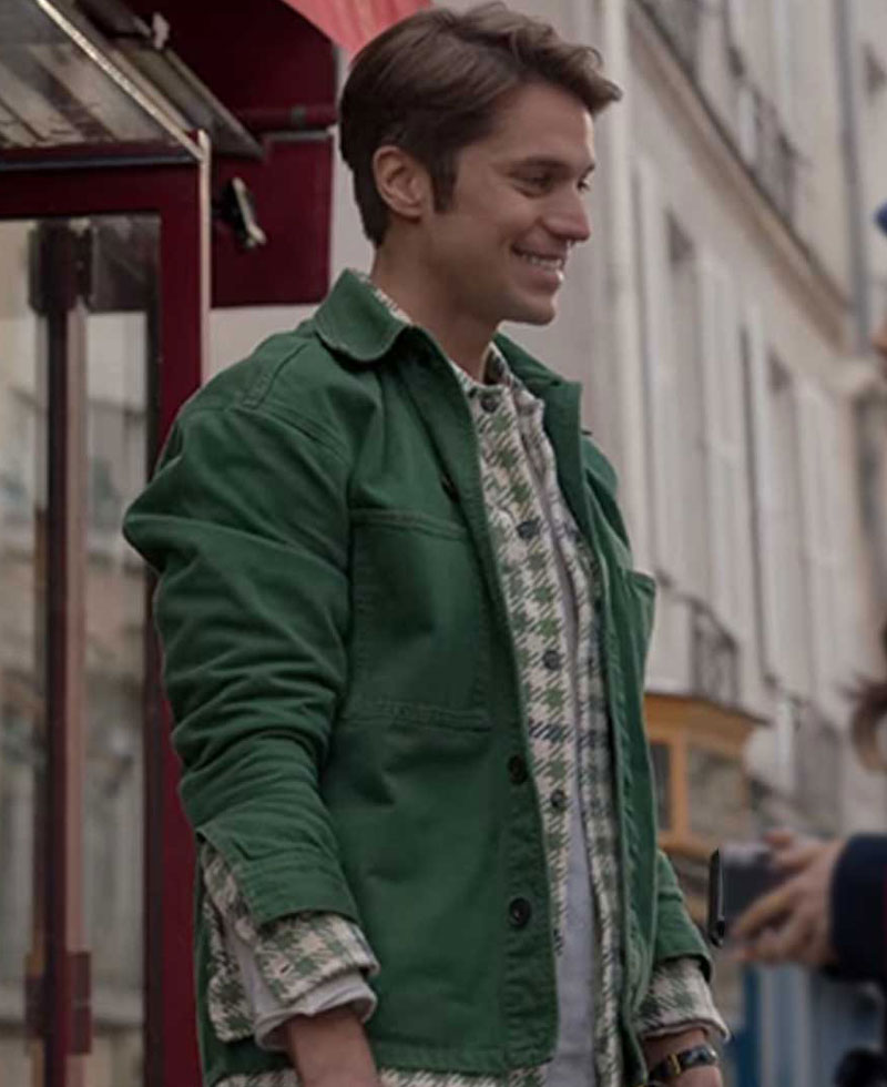 Lucas Bravo Emily in Paris Green Jacket