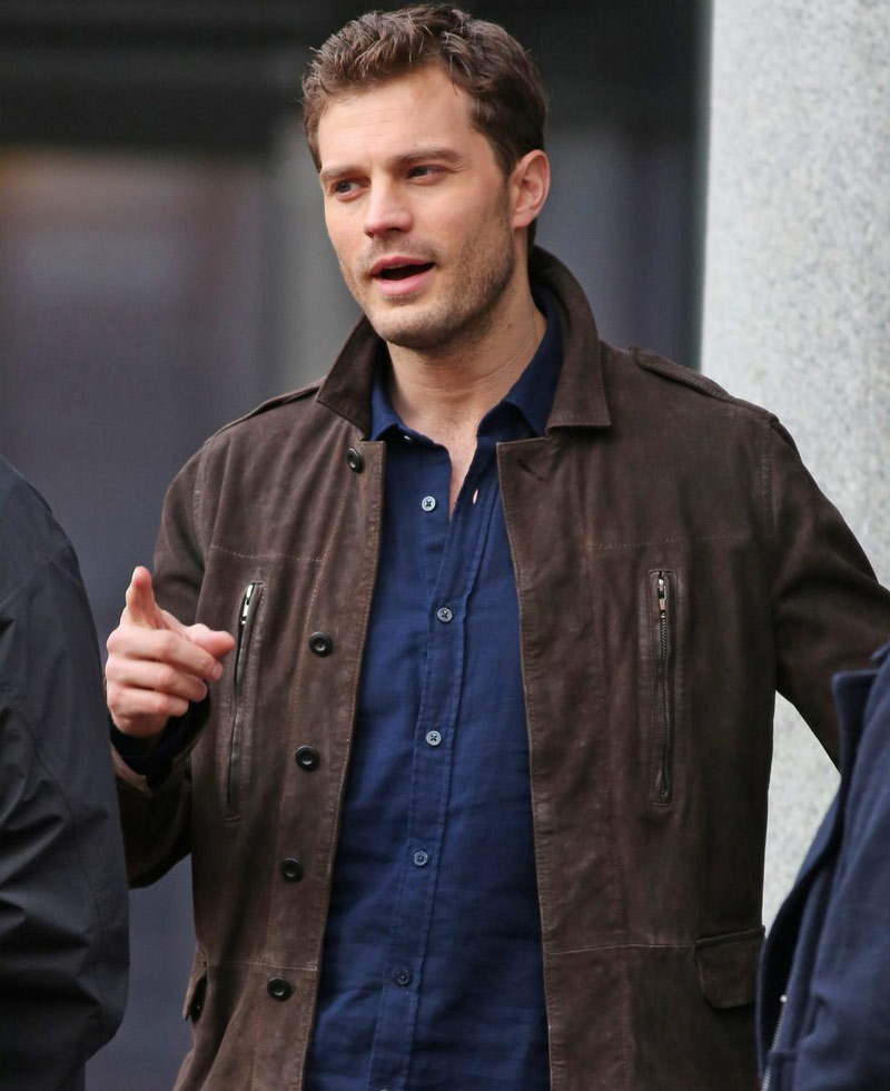Fifty Shades Darker Movie Christian Grey Brown Leather Jacket