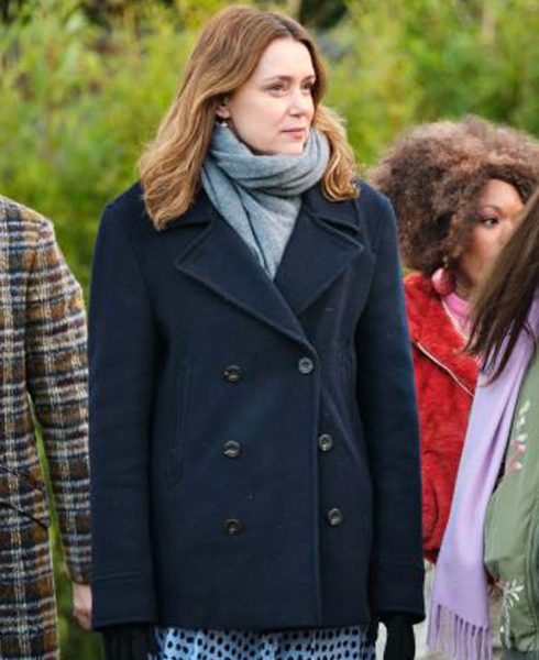Keeley Hawes Finding Alice Wool Peacoat