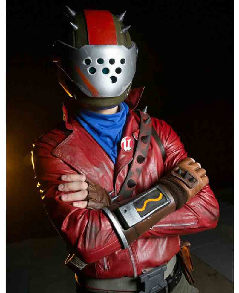 Fortnite Rust Lord Red Leather Jacket