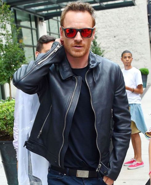 Frank Movie Michael Fassbender Black Leather Jacket