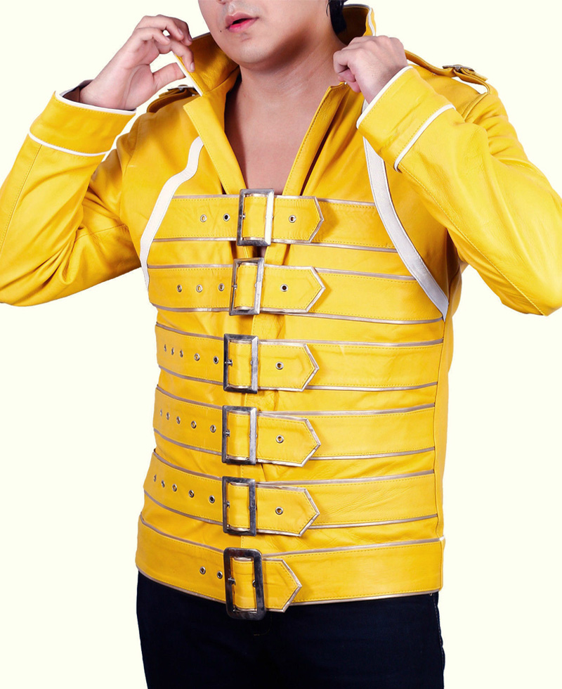 Freddie Mercury Yellow Leather Jacket