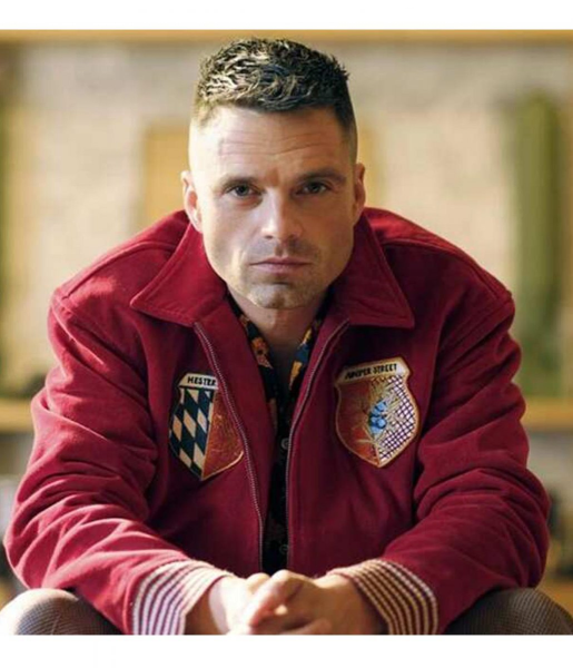 Fresh Sebastian Stan Red Wool Jacket