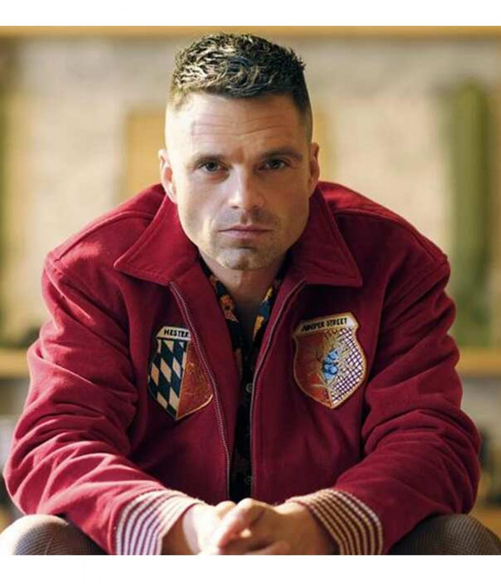 Fresh Sebastian Stan Red Wool Jacket