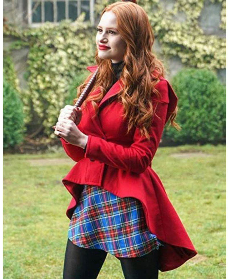 Riverdale Madelaine Petsch Red Wool Frock Coat