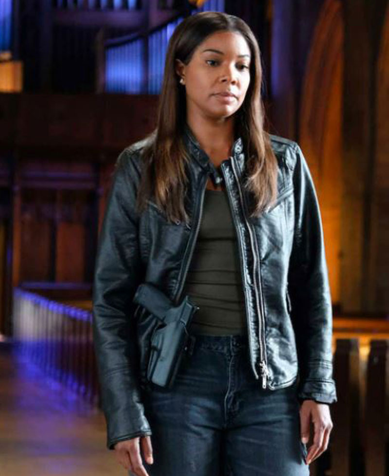 L.A.’s Finest Gabrielle Union Cafe Racer Leather Jacket