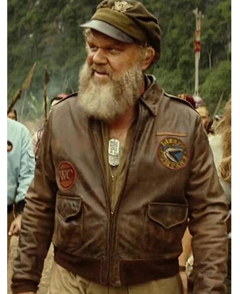 Kong Skull 21st Fighter Brown Leather Jacket