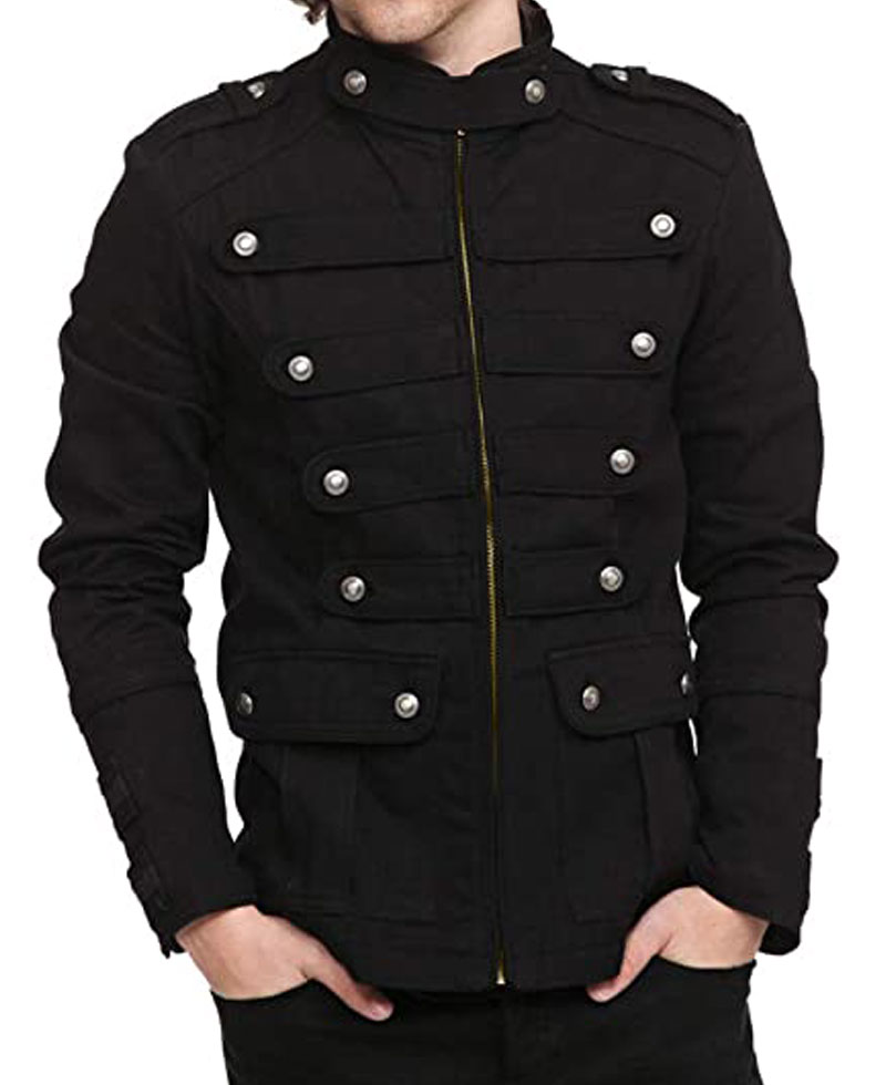 Men's Military Unique Style Steampunk Gothic Jacket