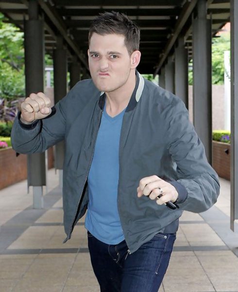 Michael Buble Cotton Grey Jacket
