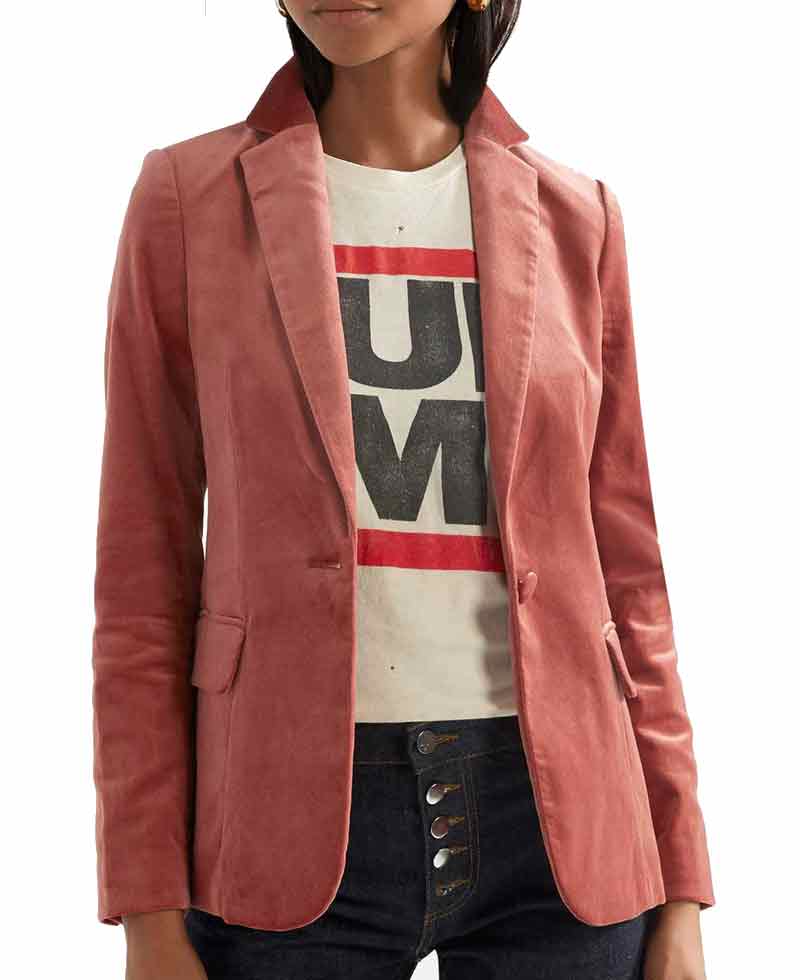 Grown Ish Zoey Johnson Pink Jacket