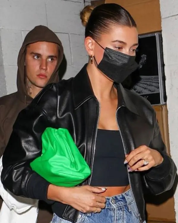 Hailey Bieber Leather Jacket