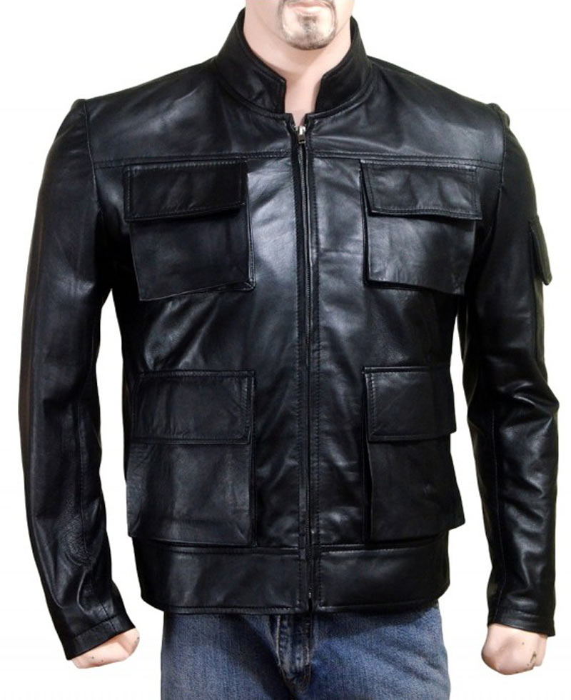 han solo black leather jacket