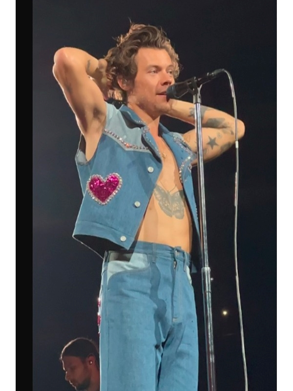 Harry Styles Love On Tour 2022 Denim Vest