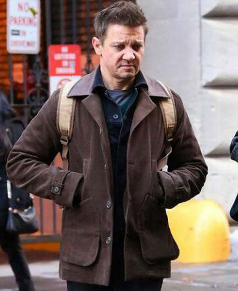 Hawkeye Jeremy Renner Suede Leather Jacket
