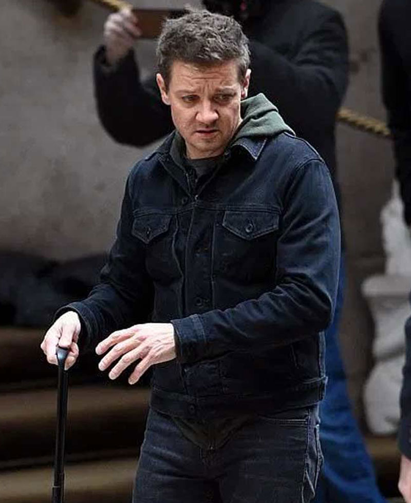 Hawkeye Jeremy Renner Denim Black Jacket