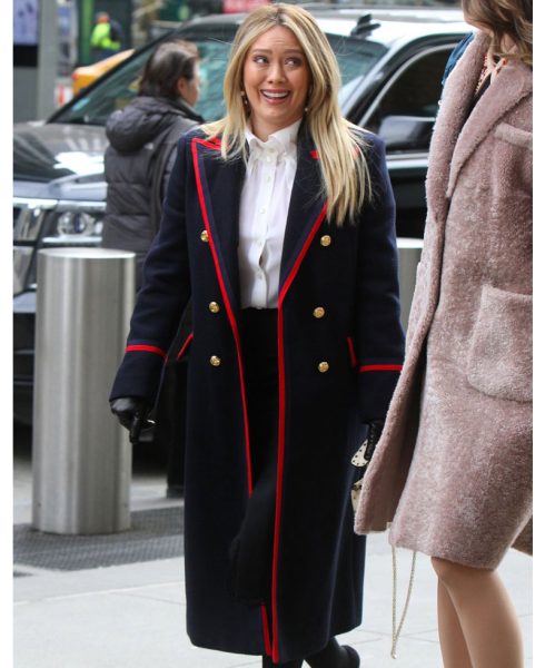 Hilary Duff Younger Season 07 Navy Blue Coat