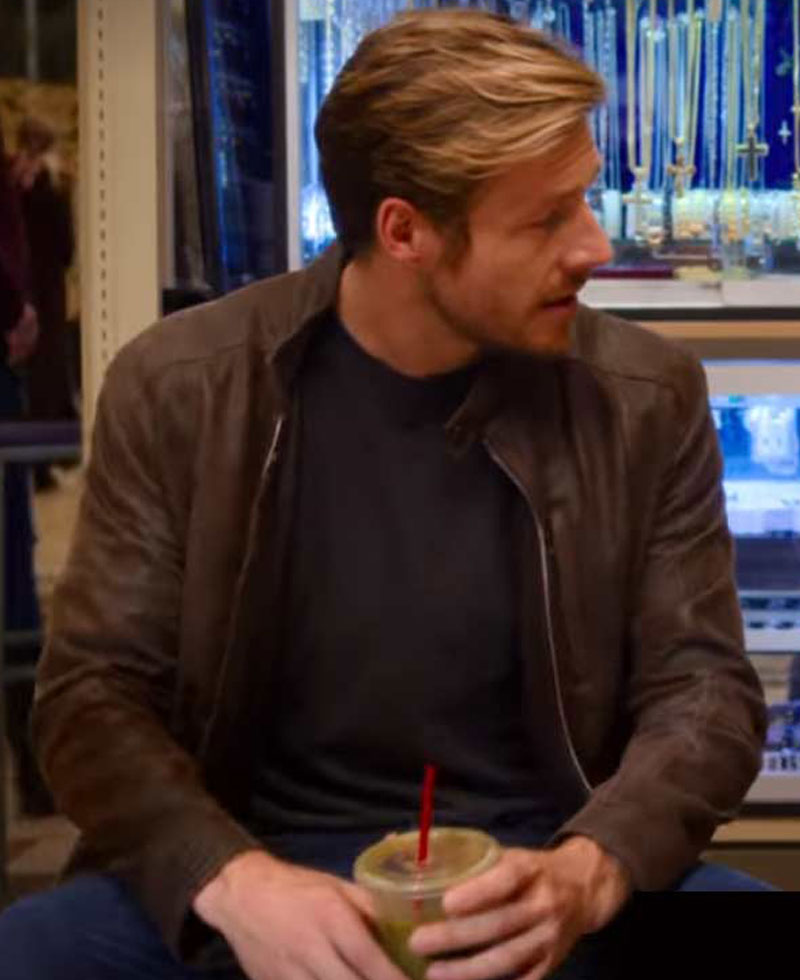 Holidate Luke Bracey Brown Leather Jacket